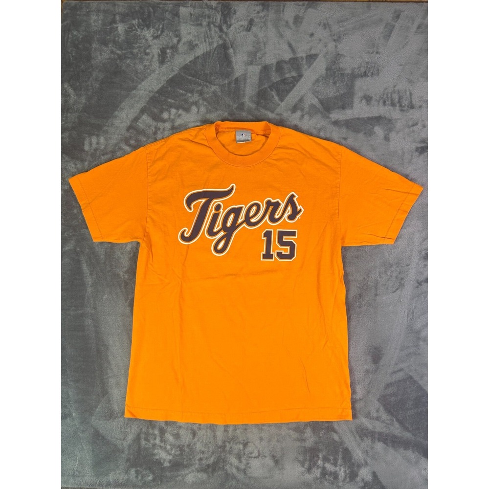 Y2K Brandon Inge Detroit‎ Tigers #15 Orange Tee MLB Genuine Merchandise Size L